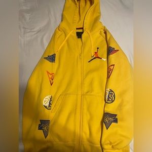 Men’s Yellow Air Jordan Zip-Up Sweatshirt
